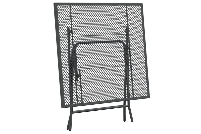 Hagebord 80x80x72 cm strekkmetall netting antrasitt - Antrasittgrå - Spisebord ute