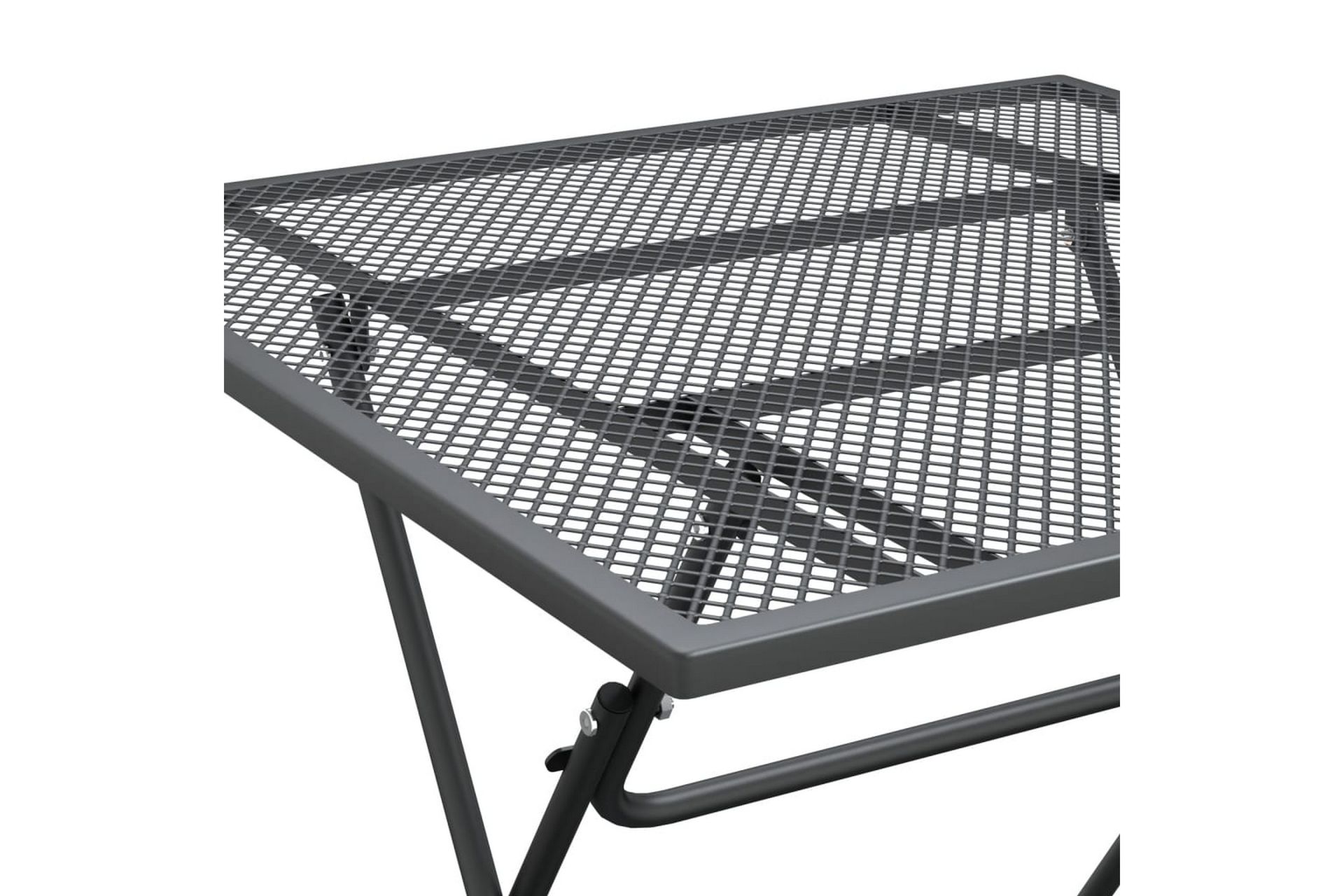 Hagebord 80x80x72 cm strekkmetall netting antrasitt - Antrasittgrå - Hagemøbler - Hagebord - Spisebord ute