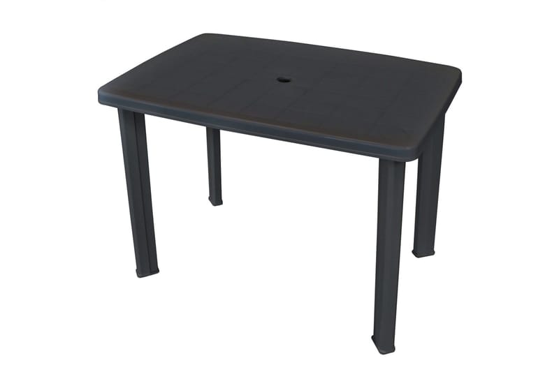 Hagebord antrasitt 101x68x72 cm plast - Antrasitt - Hagemøbler - Hagebord - Spisebord ute
