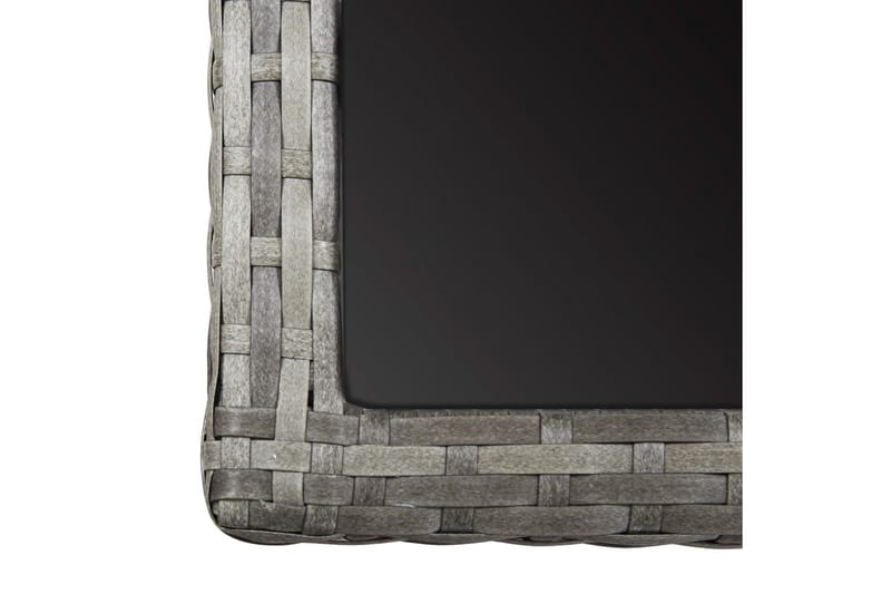 Hagebord antrasitt 110x53x72 cm glass & polyrotting - Hagemøbler - Hagebord - Spisebord ute