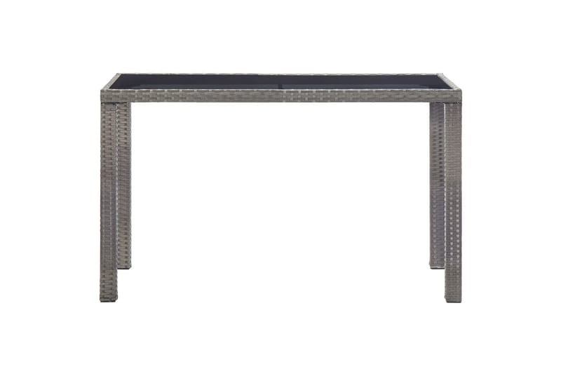 Hagebord antrasitt 123x60x74 cm polyrotting - Hagemøbler - Hagebord - Spisebord ute