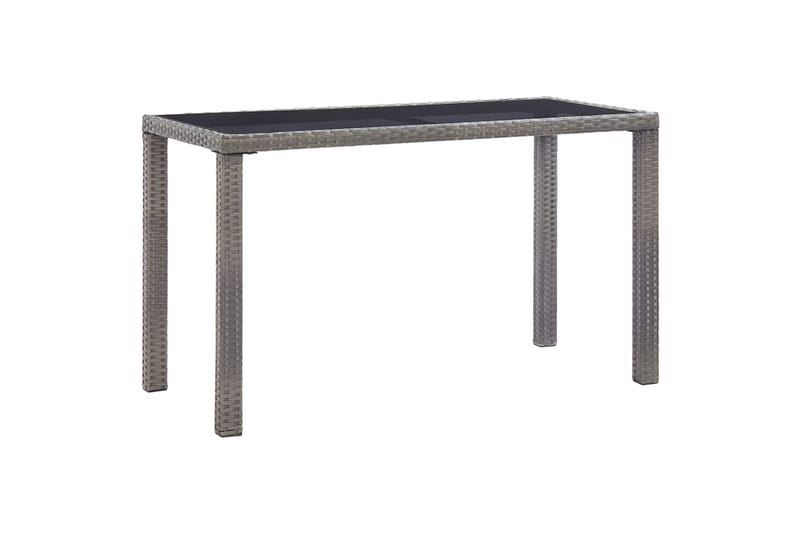 Hagebord antrasitt 123x60x74 cm polyrotting - Hagemøbler - Hagebord - Spisebord ute