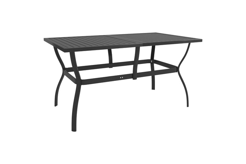 Hagebord antrasitt 140x80x72 cm stål - Antrasittgrå - Hagemøbler - Hagebord - Spisebord ute
