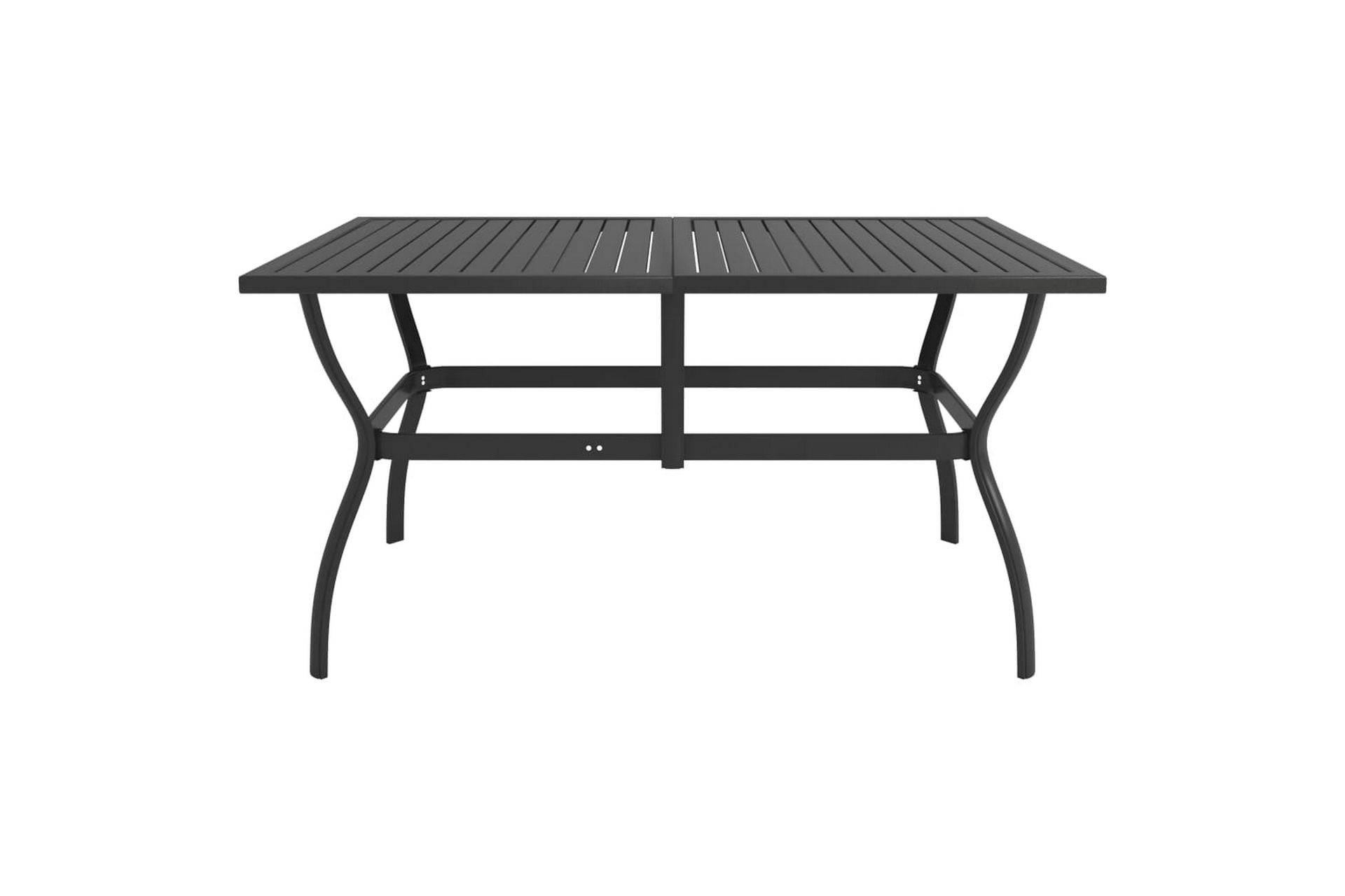 Hagebord antrasitt 140x80x72 cm stål - Antrasittgrå - Hagemøbler - Hagebord - Spisebord ute