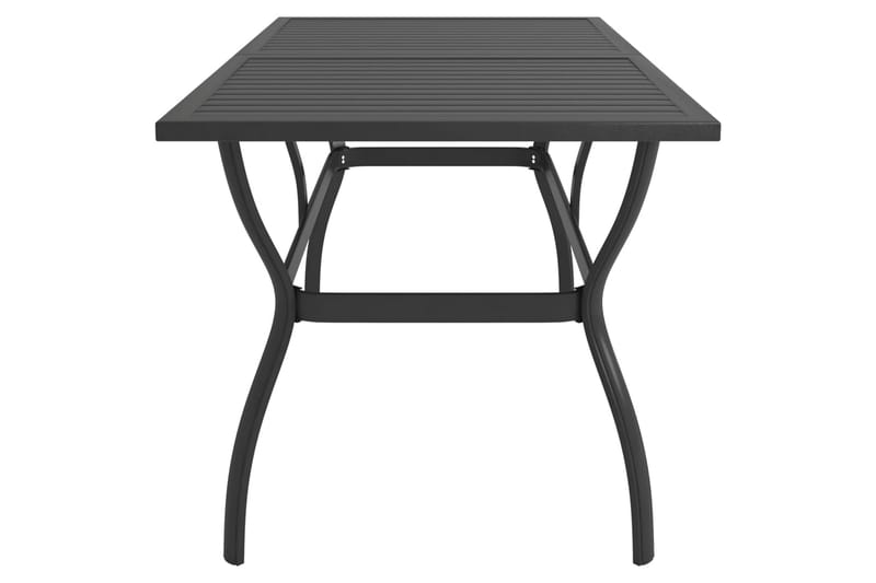 Hagebord antrasitt 140x80x72 cm stål - Antrasittgrå - Hagemøbler - Hagebord - Spisebord ute