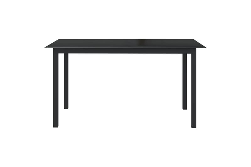 Hagebord antrasitt 150x90x74 cm aluminium og glass - Antrasittgrå - Hagemøbler - Hagebord - Spisebord ute