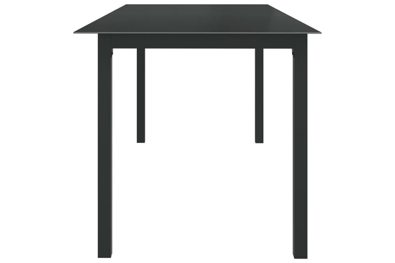 Hagebord antrasitt 190x90x74 cm aluminium og glass - Antrasittgrå - Hagemøbler - Hagebord - Spisebord ute
