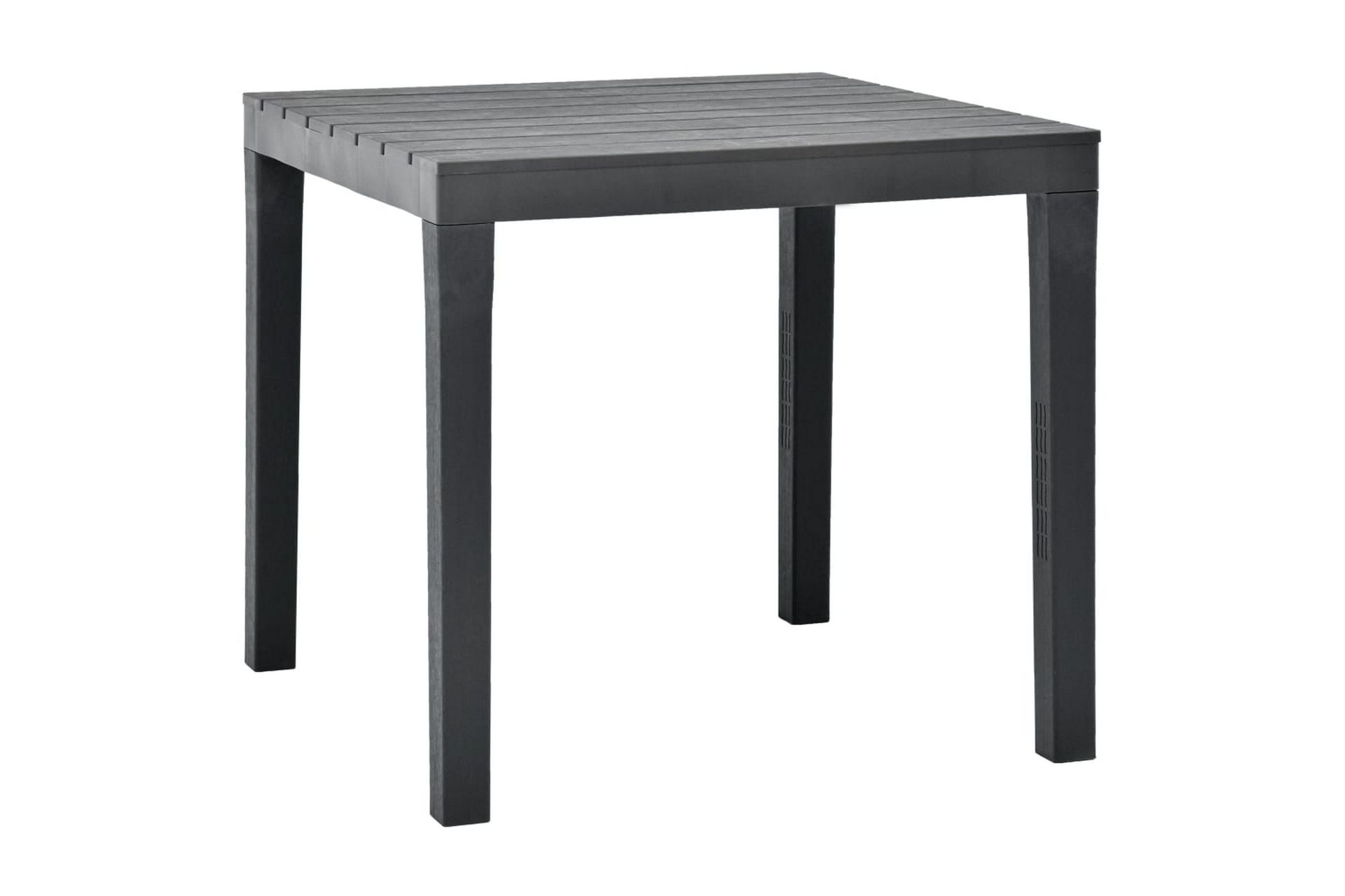 Hagebord antrasitt 78x78x72 cm plast - Grå - Hagemøbler - Hagebord - Spisebord ute