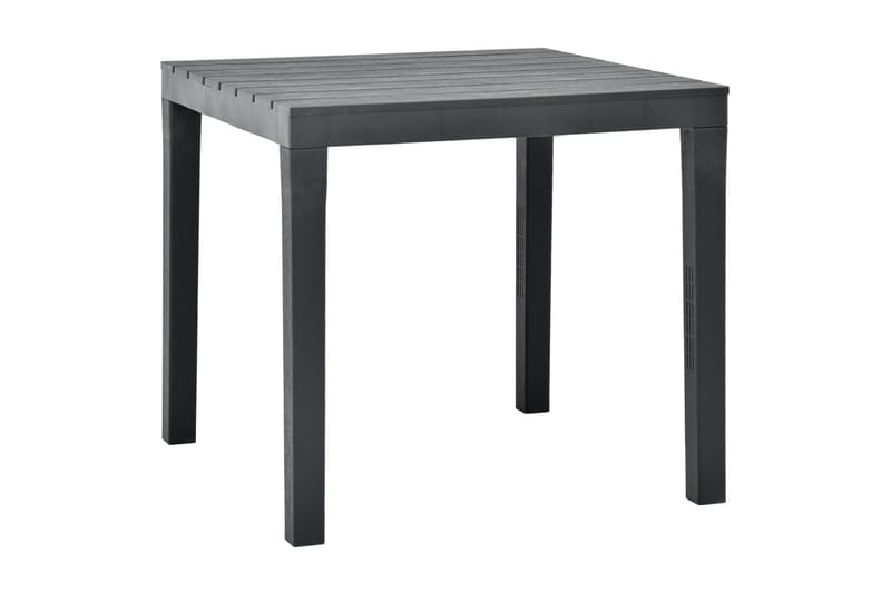 Hagebord antrasitt 78x78x72 cm plast - Grå - Hagemøbler - Hagebord - Spisebord ute