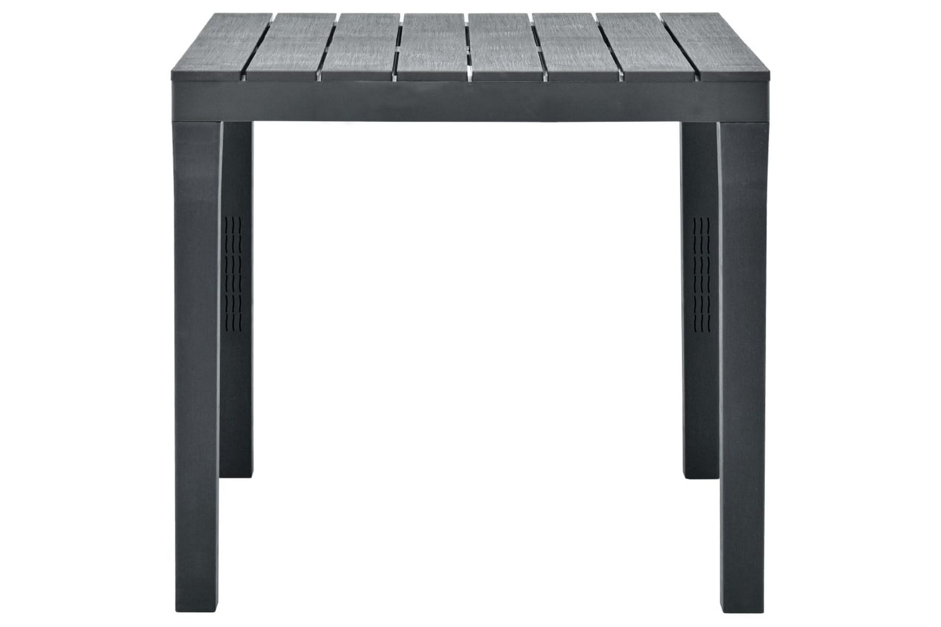 Hagebord antrasitt 78x78x72 cm plast - Grå - Hagemøbler - Hagebord - Spisebord ute