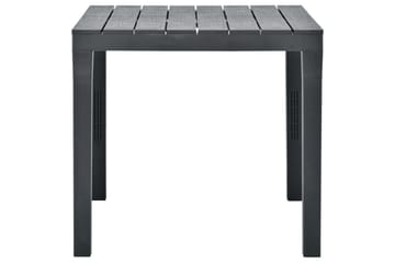 Hagebord antrasitt 78x78x72 cm plast - Grå - Hagemøbler - Hagebord - Spisebord ute