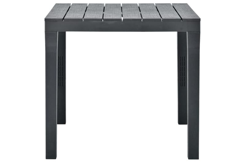 Hagebord antrasitt 78x78x72 cm plast - Grå - Hagemøbler - Hagebord - Spisebord ute