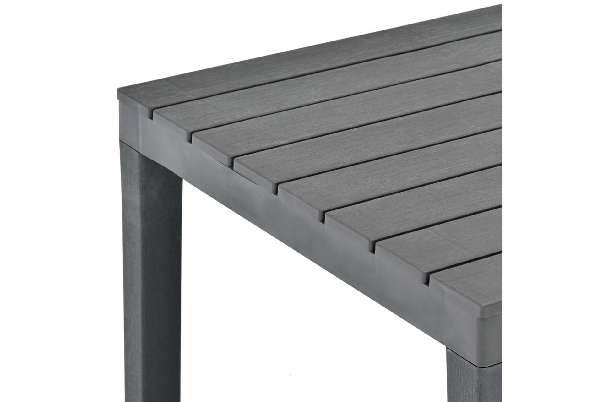 Hagebord antrasitt 78x78x72 cm plast - Grå - Hagemøbler - Hagebord - Spisebord ute