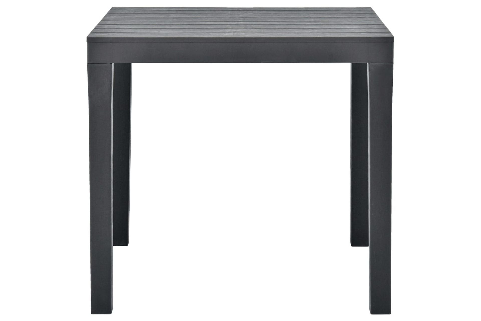 Hagebord antrasitt 78x78x72 cm plast - Grå - Hagemøbler - Hagebord - Spisebord ute