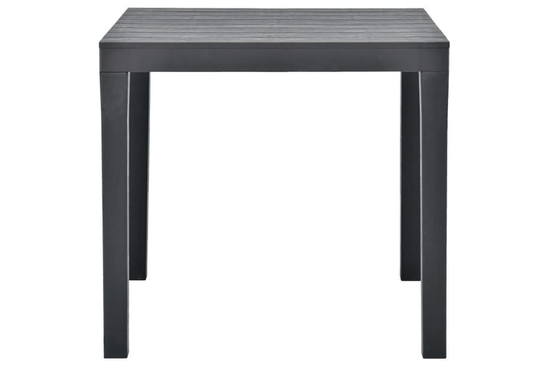 Hagebord antrasitt 78x78x72 cm plast - Grå - Hagemøbler - Hagebord - Spisebord ute
