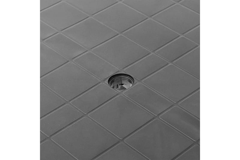 Hagebord antrasitt 80x75x72 cm plast - Grå - Hagemøbler - Hagebord - Spisebord ute