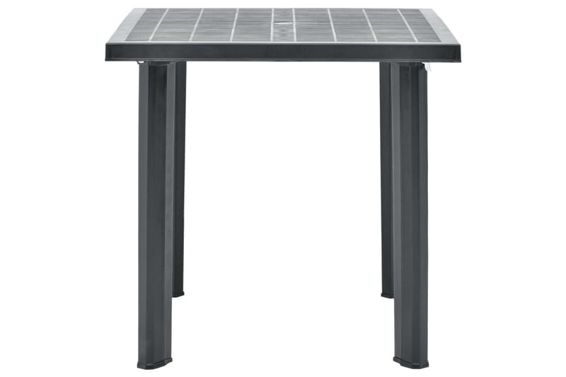 Hagebord antrasitt 80x75x72 cm plast - Grå - Hagemøbler - Hagebord - Spisebord ute
