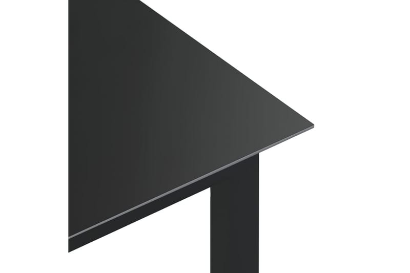 Hagebord antrasitt 80x80x74 cm aluminium og glass - Antrasittgrå - Hagemøbler - Hagebord - Spisebord ute
