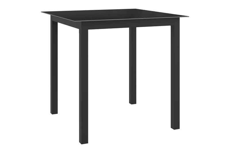 Hagebord antrasitt 80x80x74 cm aluminium og glass - Antrasittgrå - Hagemøbler - Hagebord - Spisebord ute
