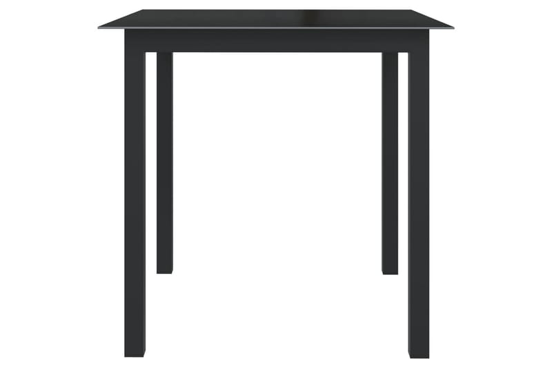 Hagebord antrasitt 80x80x74 cm aluminium og glass - Antrasittgrå - Hagemøbler - Hagebord - Spisebord ute
