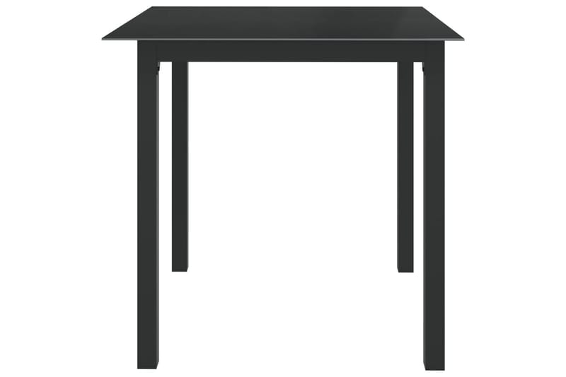 Hagebord antrasitt 80x80x74 cm aluminium og glass - Antrasittgrå - Hagemøbler - Hagebord - Spisebord ute