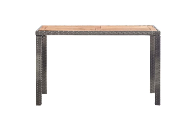 Hagebord antrasitt og brun 123x60x74 cm heltre akasie - Hagemøbler - Hagebord - Spisebord ute