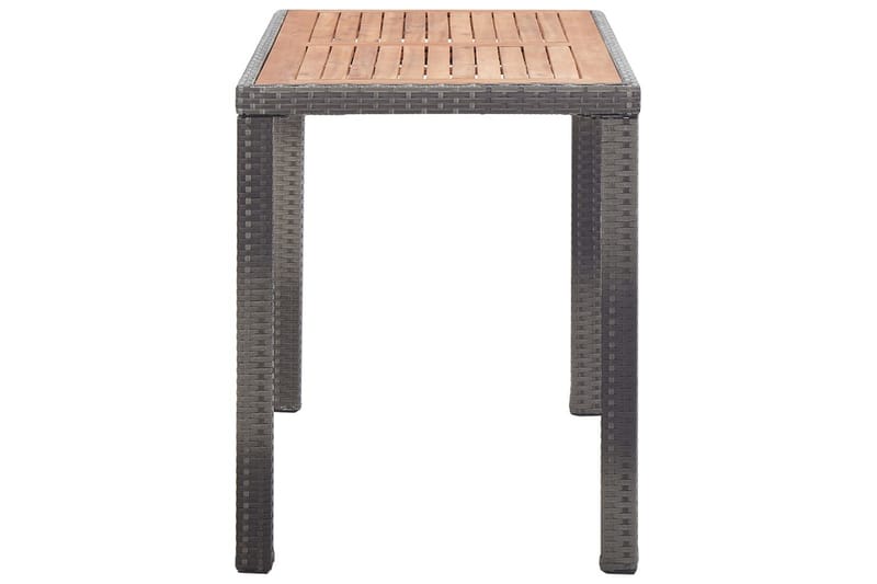 Hagebord antrasitt og brun 123x60x74 cm heltre akasie - Hagemøbler - Hagebord - Spisebord ute