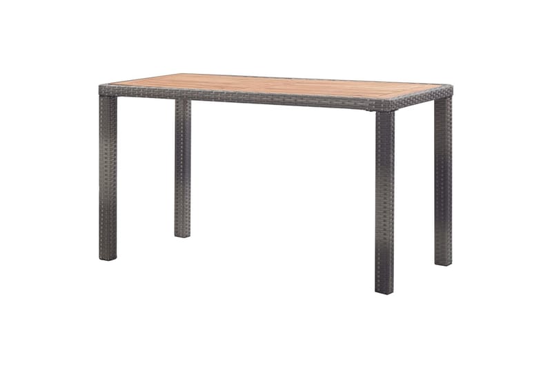 Hagebord antrasitt og brun 123x60x74 cm heltre akasie - Hagemøbler - Hagebord - Spisebord ute