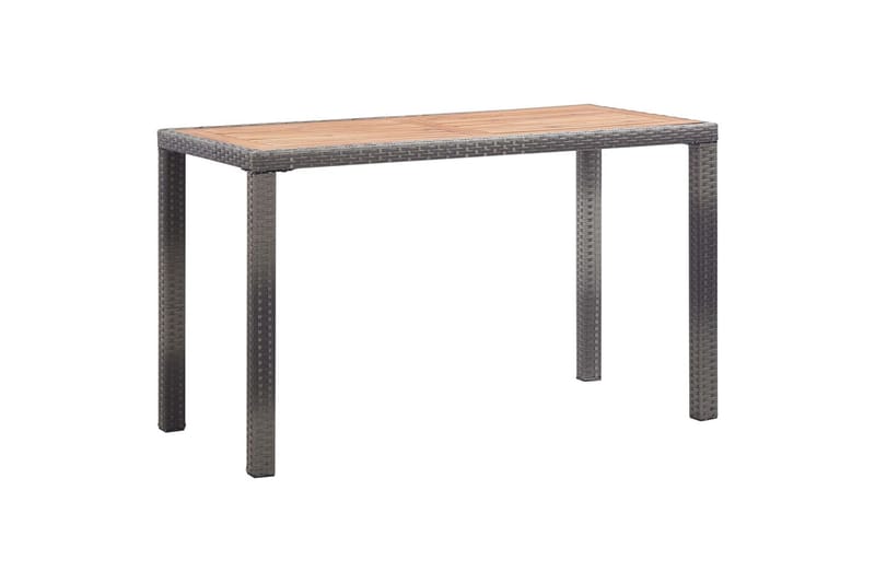 Hagebord antrasitt og brun 123x60x74 cm heltre akasie - Hagemøbler - Hagebord - Spisebord ute