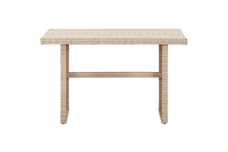 Hagebord beige 110x60x67 cm polyrotting - Grå - Hagemøbler - Hagebord - Spisebord ute