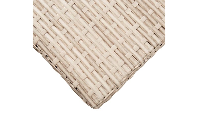Hagebord beige 110x60x67 cm polyrotting - Grå - Hagemøbler - Hagebord - Spisebord ute