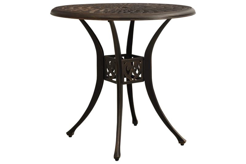 Hagebord bronse 78x78x72 cm støpt aluminium - Brun - Hagemøbler - Hagebord - Spisebord ute