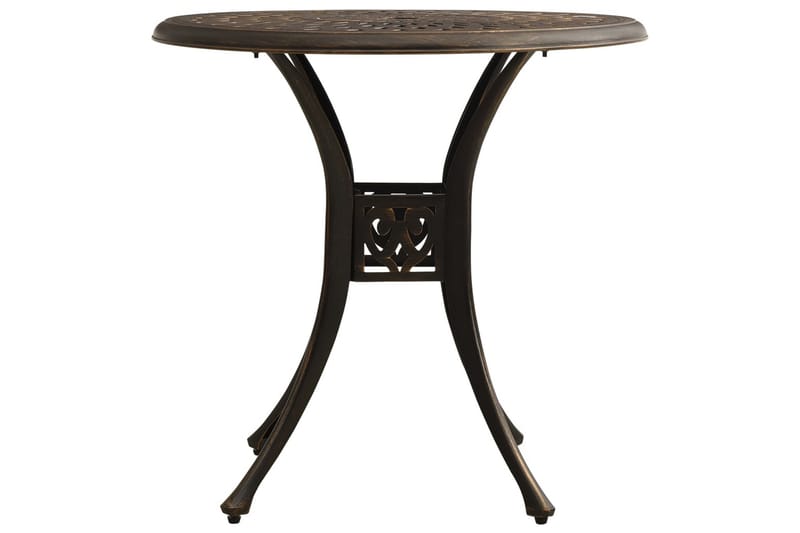 Hagebord bronse 78x78x72 cm støpt aluminium - Brun - Hagemøbler - Hagebord - Spisebord ute