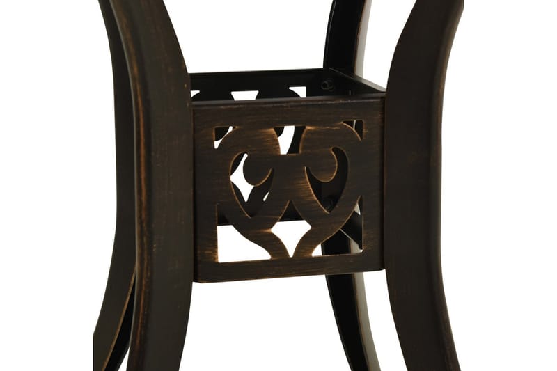 Hagebord bronse 78x78x72 cm støpt aluminium - Brun - Hagemøbler - Hagebord - Spisebord ute