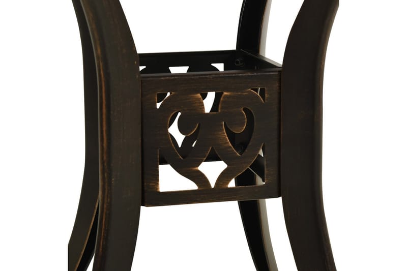 Hagebord bronse 78x78x72 cm støpt aluminium - Brun - Spisebord ute