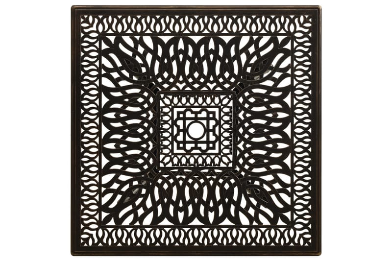 Hagebord bronse 90x90x73 cm støpt aluminium - Brun - Hagemøbler - Hagebord - Spisebord ute