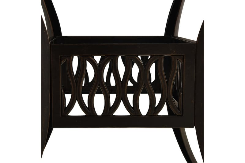 Hagebord bronse 90x90x73 cm støpt aluminium - Brun - Hagemøbler - Hagebord - Spisebord ute
