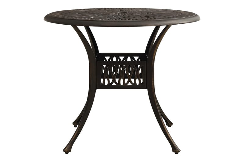 Hagebord bronse 90x90x74 cm støpt aluminium - Brun - Hagemøbler - Hagebord - Spisebord ute