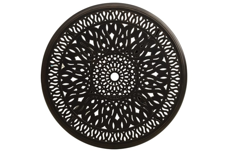 Hagebord bronse 90x90x74 cm støpt aluminium - Brun - Hagemøbler - Hagebord - Spisebord ute
