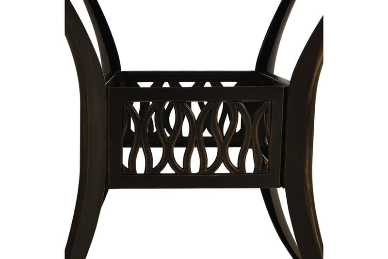 Hagebord bronse 90x90x74 cm støpt aluminium - Brun - Spisebord ute