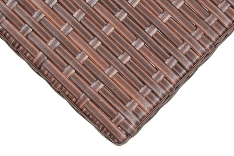Hagebord brun 110x60x67 cm polyrotting - Brun - Spisebord ute