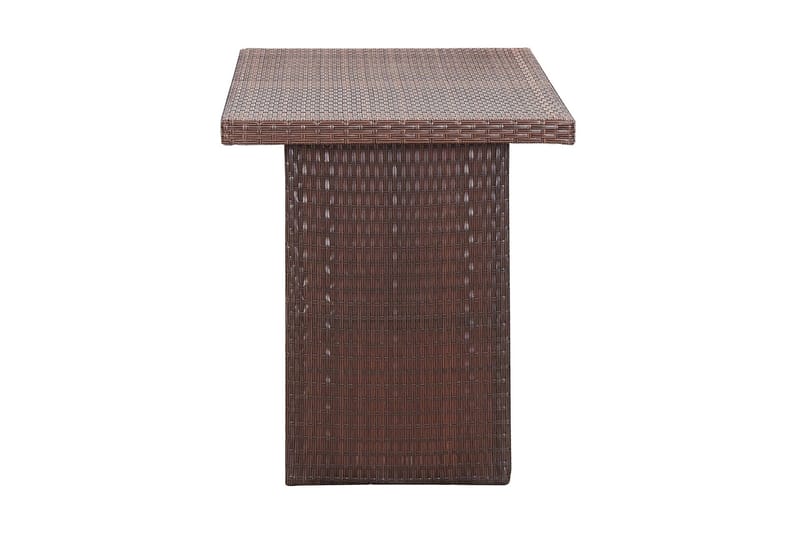 Hagebord brun 110x60x67 cm polyrotting - Brun - Spisebord ute