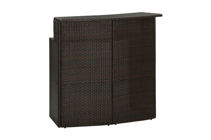 Hagebord brun 120x55x110 cm polyrotting - Brun - Spisebord ute