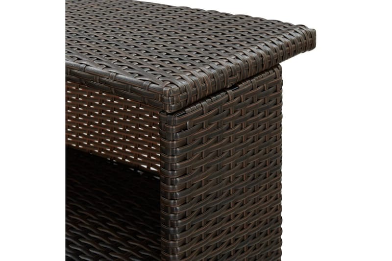 Hagebord brun 120x55x110 cm polyrotting - Brun - Hagemøbler - Hagebord - Spisebord ute