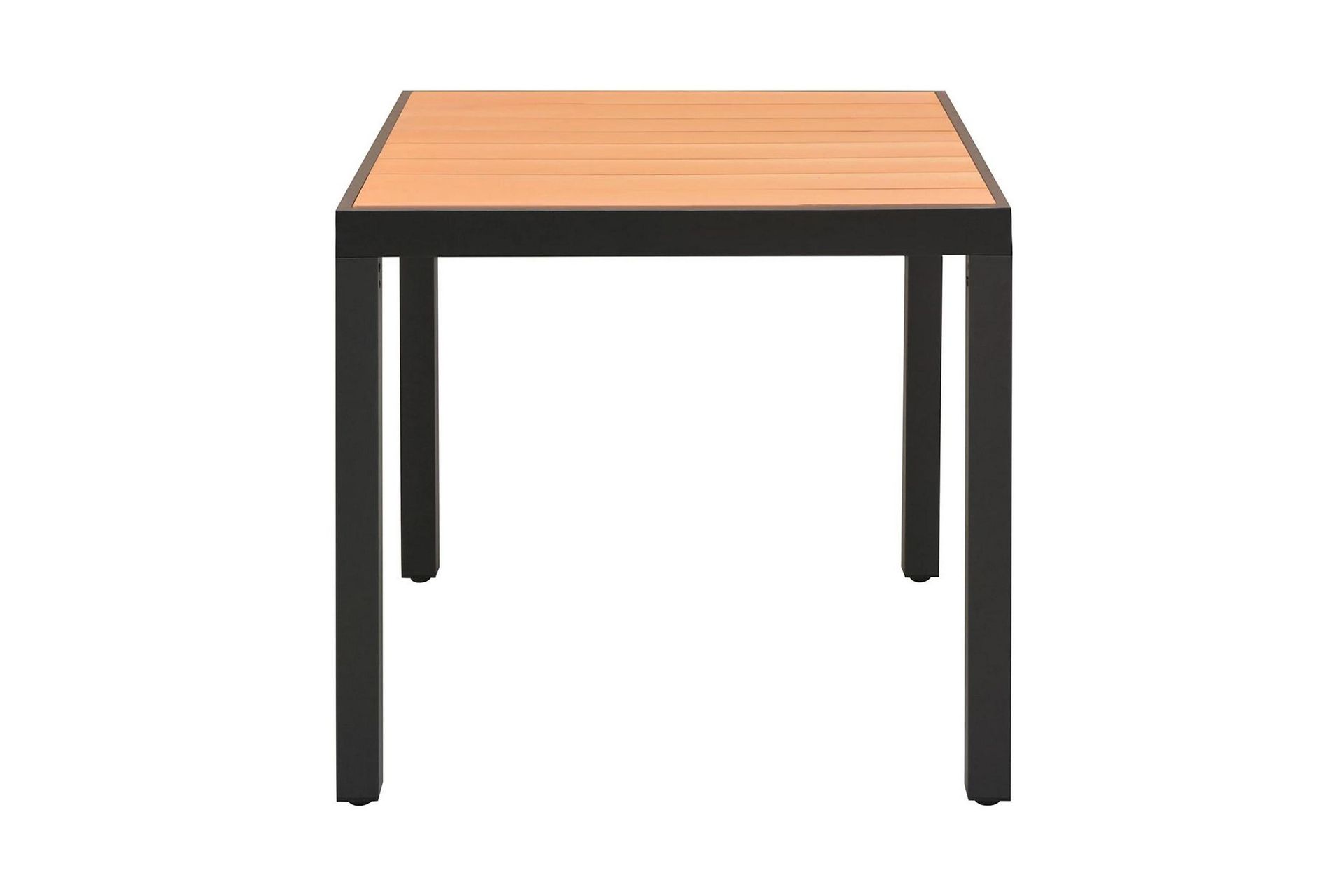 Hagebord brun 80x80x74 cm aluminium og WPC - WPC/Svart - Hagemøbler - Hagebord - Spisebord ute