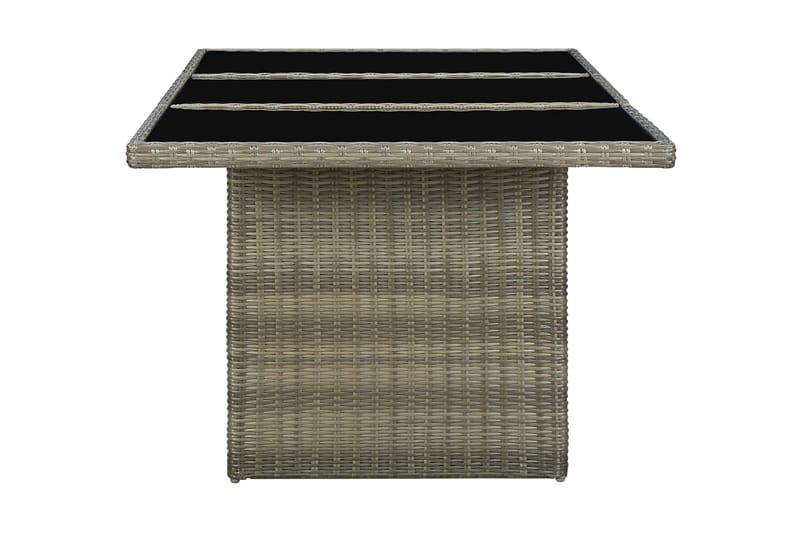 Hagebord brun polyrotting og herdet glass - Brun - Spisebord ute