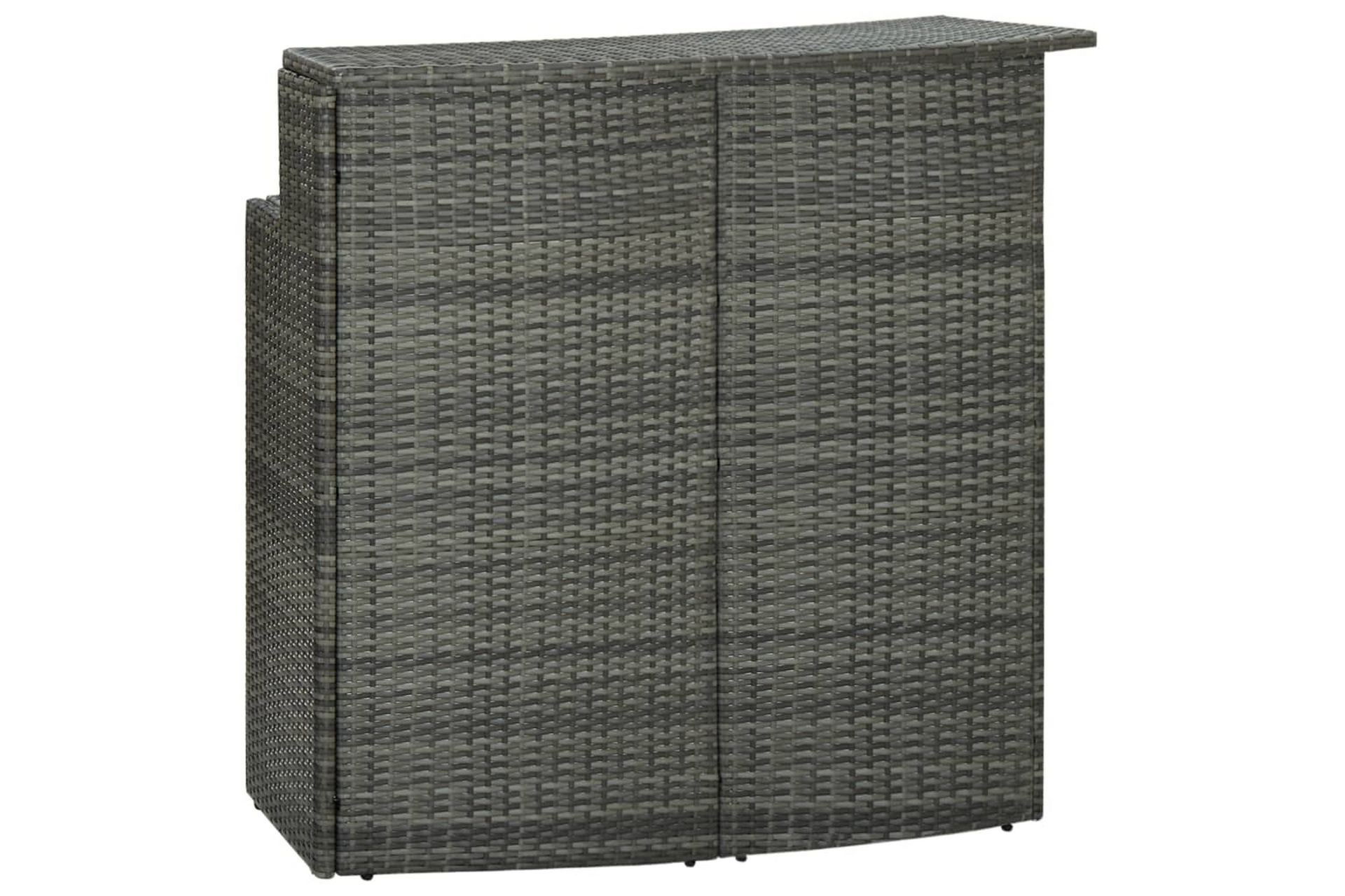 Hagebord grå 120x55x110 cm polyrotting - Grå - Hagemøbler - Hagebord - Spisebord ute