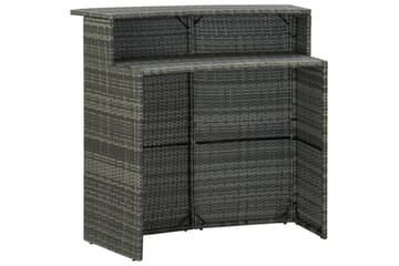 Hagebord grå 120x55x110 cm polyrotting - Grå - Hagemøbler - Hagebord - Spisebord ute