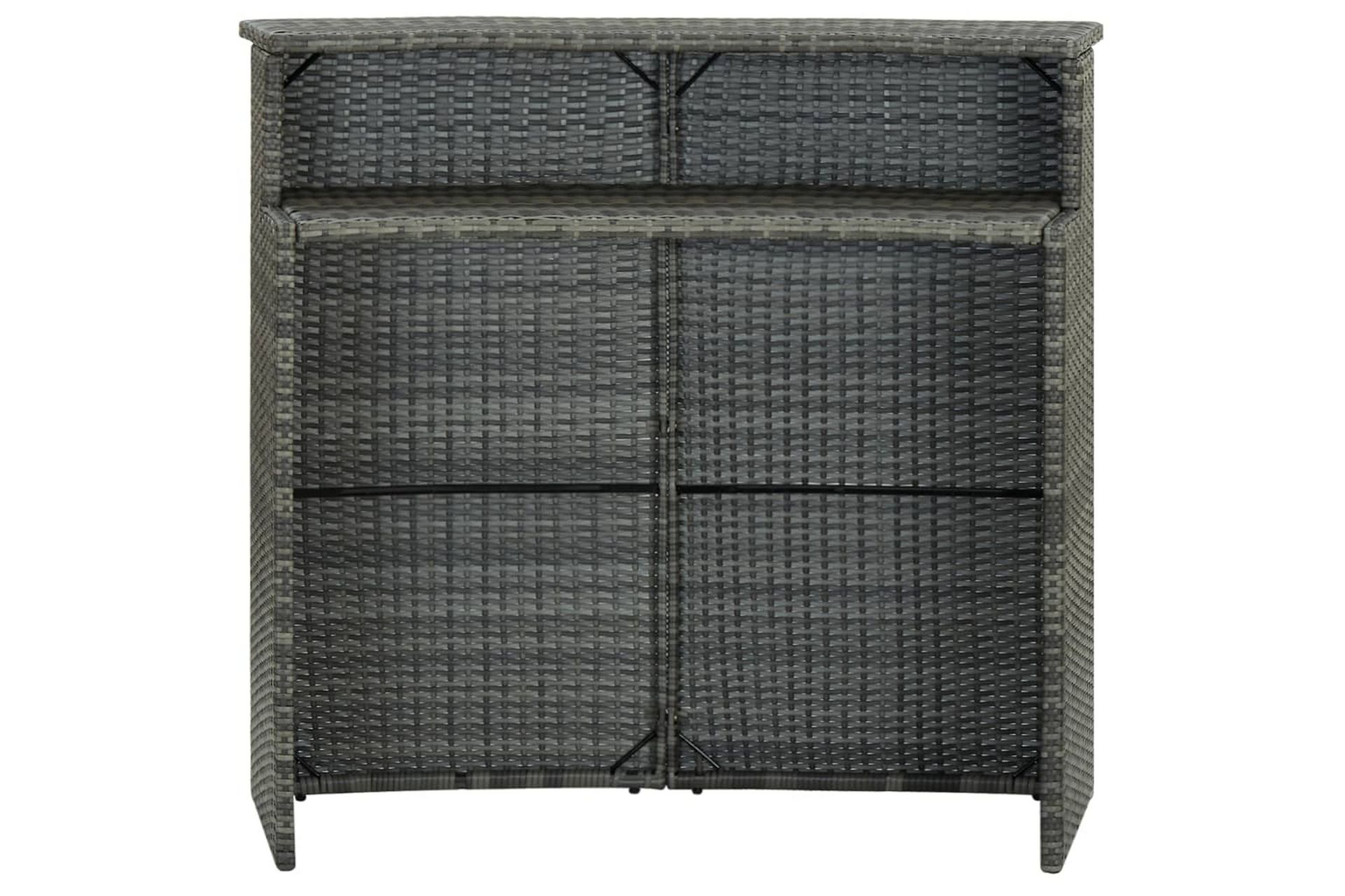 Hagebord grå 120x55x110 cm polyrotting - Grå - Hagemøbler - Hagebord - Spisebord ute