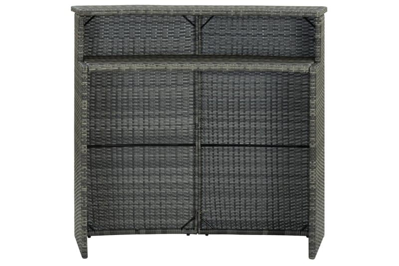 Hagebord grå 120x55x110 cm polyrotting - Grå - Hagemøbler - Hagebord - Spisebord ute